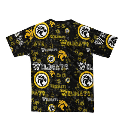 WILDCATS Men's All Over Print Basic Tee