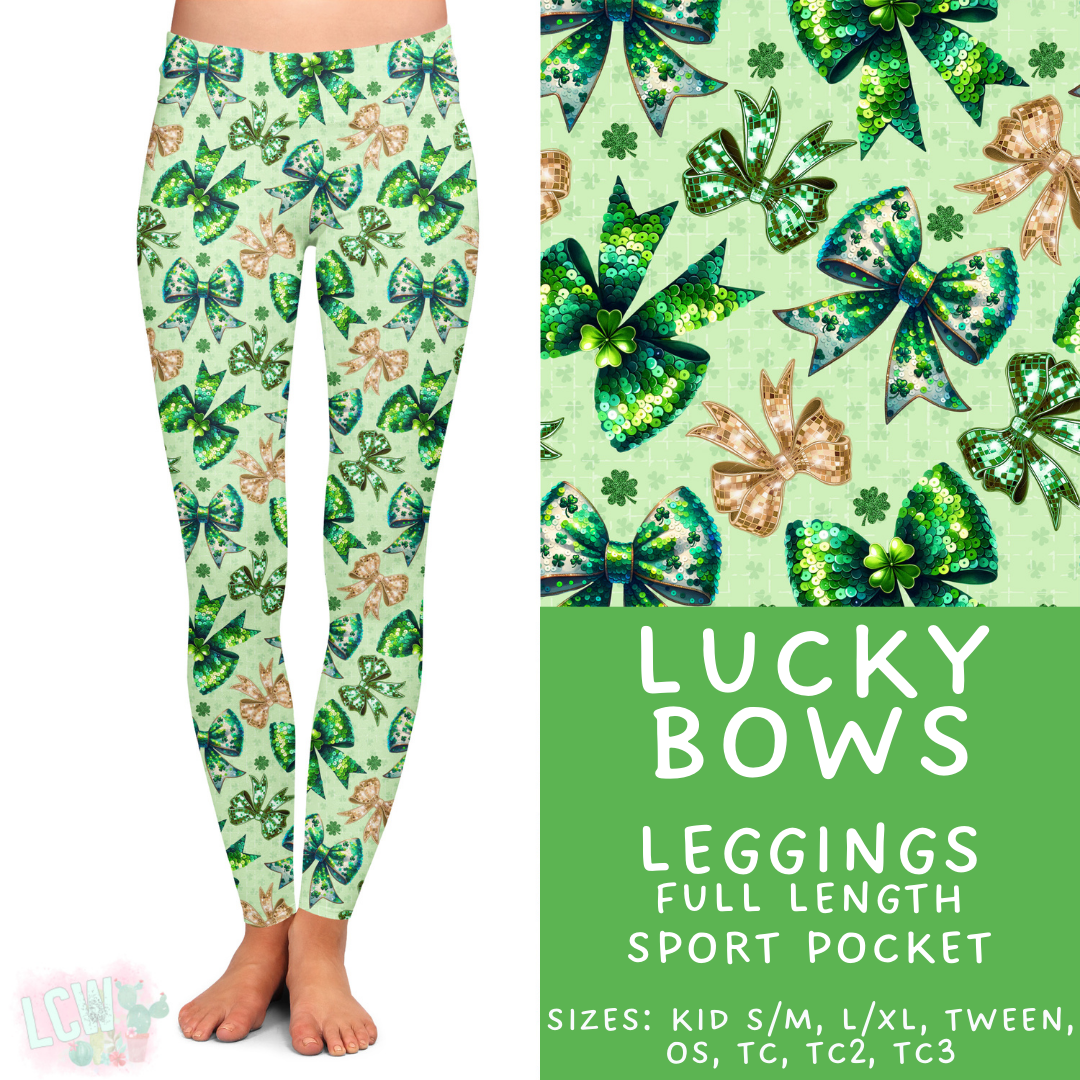 Batch #464 - Lucky Charm Collection - Closes 12/17 - ETA early Feb - Lucky Bows Full Length Leggings
