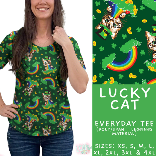 Batch #464 - Lucky Charm Collection - Closes 12/17 - ETA early Feb - Lucky Cat Everyday Tee