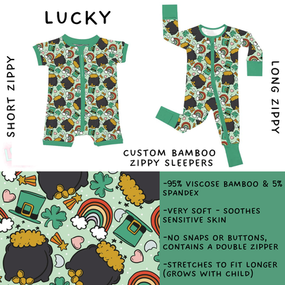 Ready to Ship - Lucky Long Zippy Sleeper - 2T & 3T