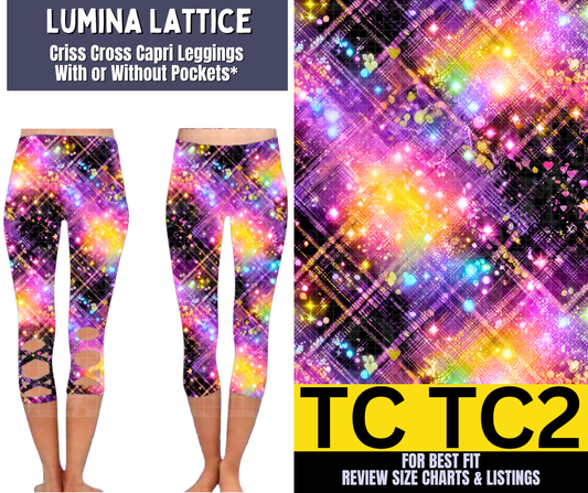 Lumina Lattice Criss Cross Capri w/ Pockets