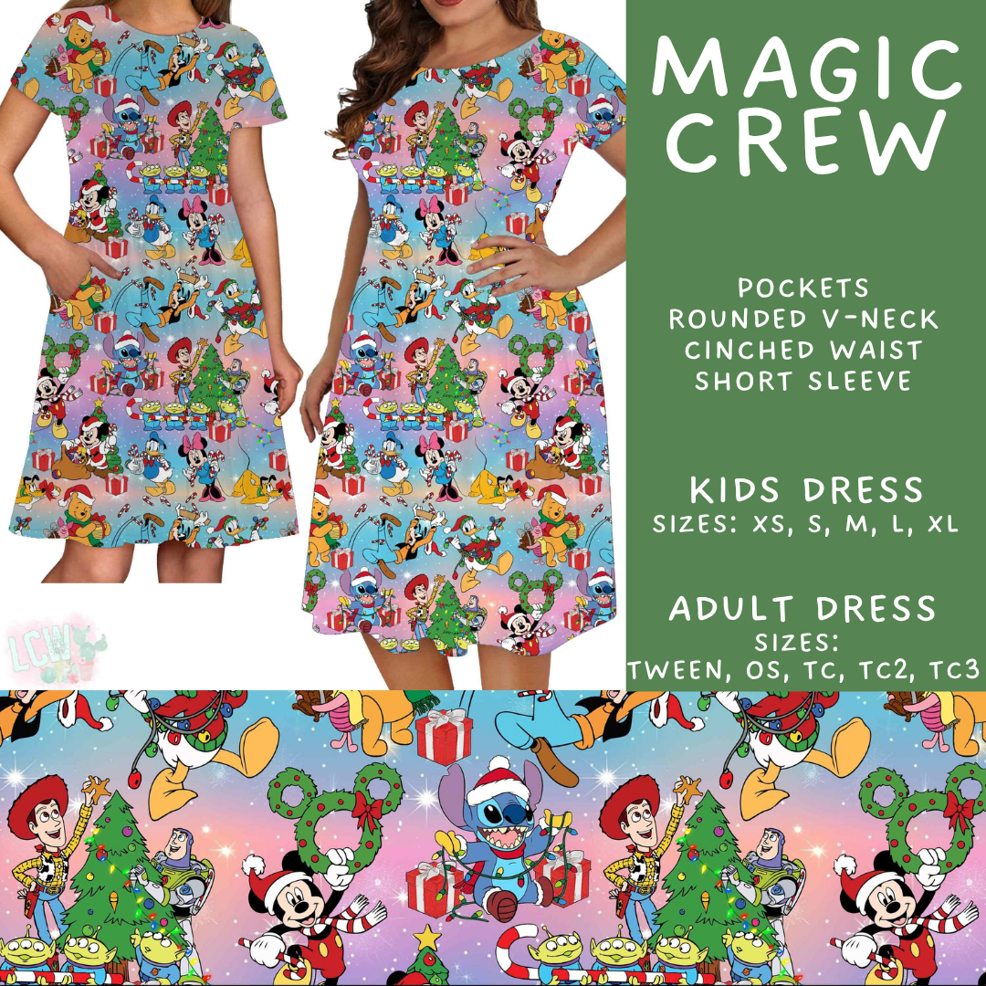 Batch #598 - Magical Character Christmas 2 - Closes 10/14 - ETA early Dec - Magic Crew Adult & Kids Dresses