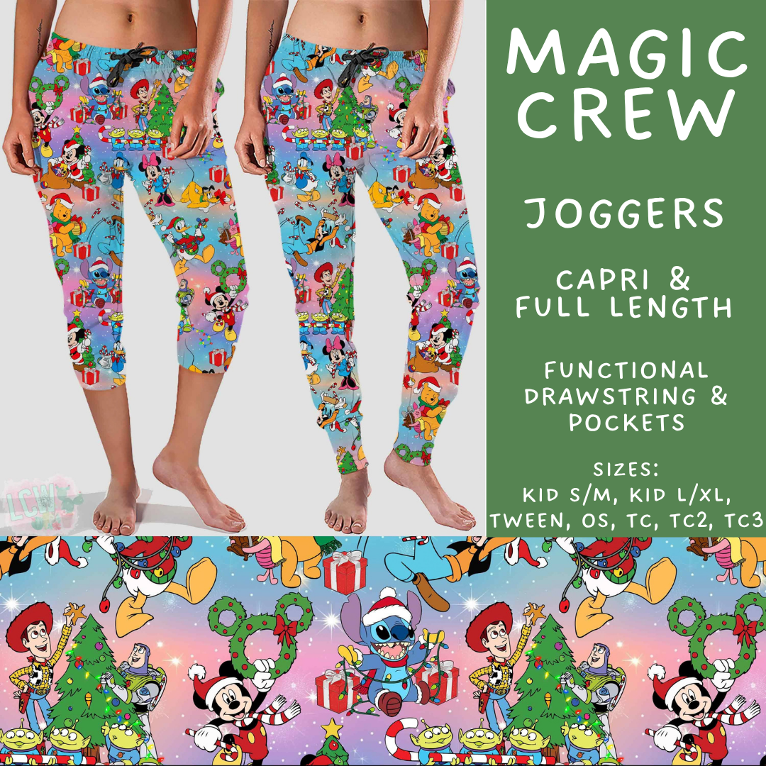 Batch #598 - Magical Character Christmas 2 - Closes 10/14 - ETA early Dec - Magic Crew Full and Capri Length Joggers