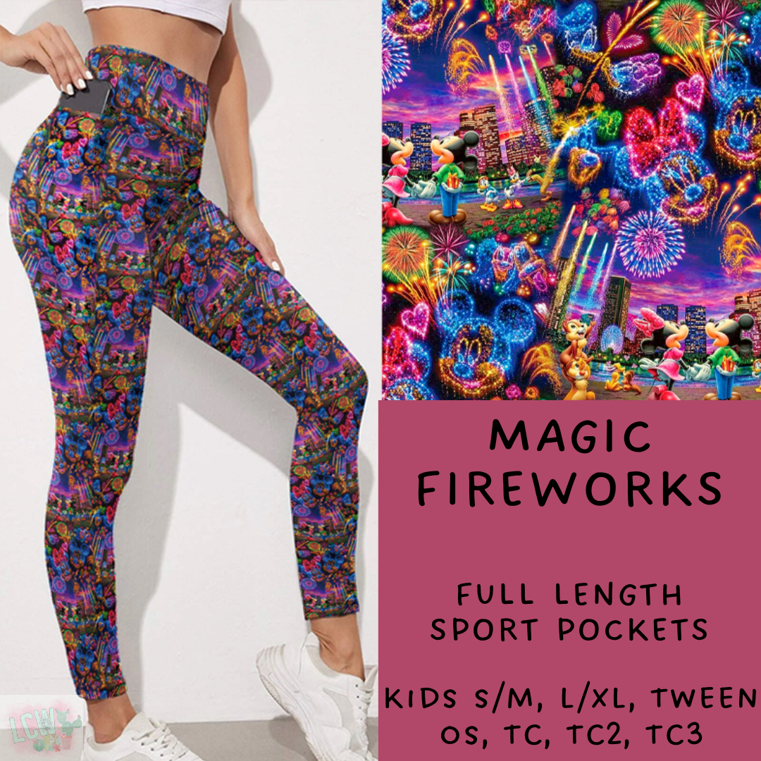 Ready To Ship - Magic Fireworks Leggings