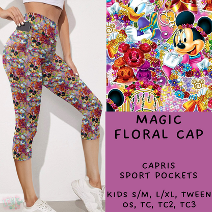 Ready To Ship - Magic Floral Capri