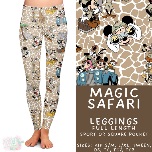 Ready to Ship - Magic Safari Full Length Leggings - Square Pocket TC