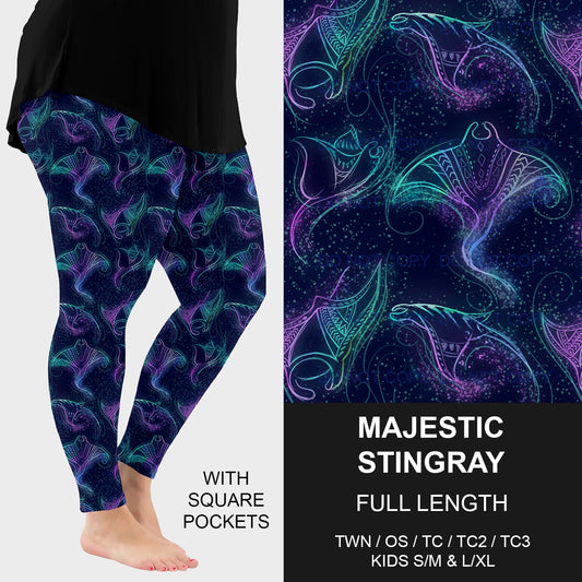 B215 - Preorder Majestic Stingray Leggings w/ Pockets (Closes 3/02. ETA mid May)