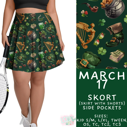 Batch #464 - Lucky Charm Collection - Closes 12/17 - ETA early Feb - March 17 Skort