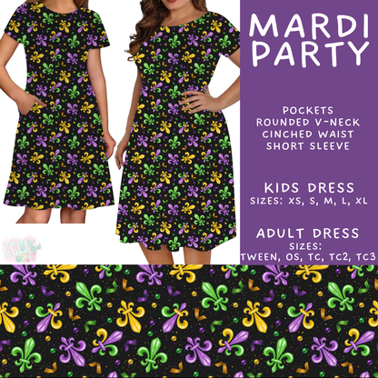 Batch #605 - Mardi Party - Closes 10/28 - ETA late Dec - Mardi Party Adult & Kids Dresses