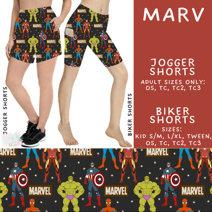 Batch #555 - Cool Characters 7 - Closes 7/13 - ETA mid Sept - Marv Biker & Jogger Shorts