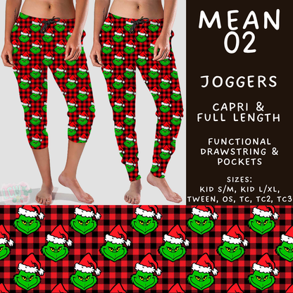 Batch #599 - Mr Mean 3 - Closes 10/16 - ETA early Dec - Mean 02 Full and Capri Length Joggers