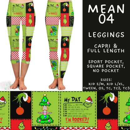Batch #599 - Mr Mean 3 - Closes 10/16 - ETA early Dec - Mean 04 Full and Capri Length Leggings