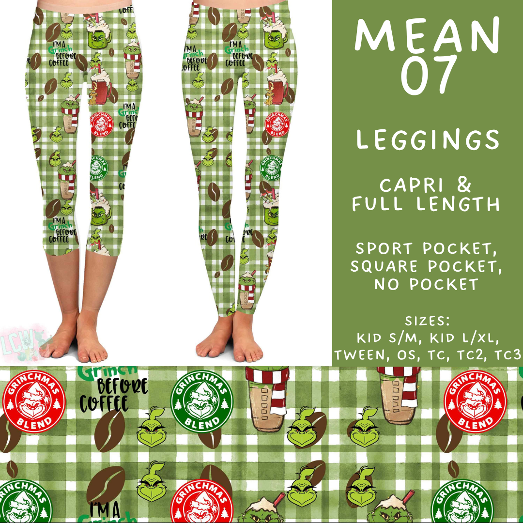 Batch #599 - Mr Mean 3 - Closes 10/16 - ETA early Dec - Mean 07 Full and Capri Length Leggings