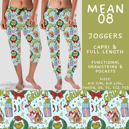 Batch #599 - Mr Mean 3 - Closes 10/16 - ETA early Dec - Mean 08 Full and Capri Length Joggers