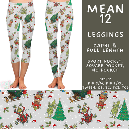 Batch #599 - Mr Mean 3 - Closes 10/16 - ETA early Dec - Mean 12 Full and Capri Length Leggings