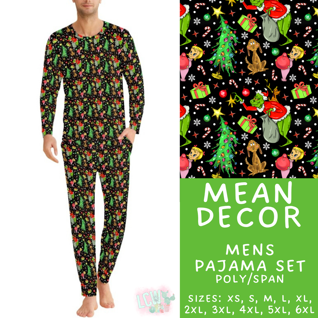Batch #584 - Christmas Family Pajamas - Closes 9/11 - ETA mid Nov - Mean Decor Men's Pajama Set