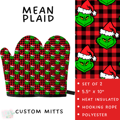 Batch #591 - Baking Spirits Bright 3 - Closes 9/28 - ETA mid/late Nov - Mean Plaid Oven Mitts
