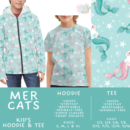 Batch #563 - Made for Play Collection - Closes 7/31 - ETA late Sept - Mer Cats Kid's Unisex Hoodie & Tee