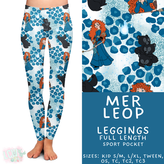 Batch #467 - Princess Leopard - Closes 12/24 - ETA late Feb - Mer Leop Full Length Leggings