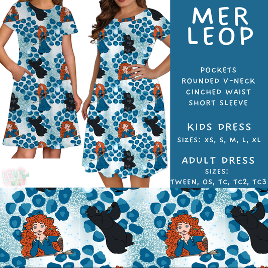 Batch #467 - Princess Leopard - Closes 12/24 - ETA late Feb - Mer Leop Womens & Girls Dresses