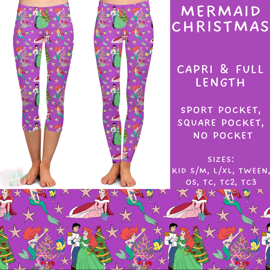 Batch #228 - Christmas Magic 2 - Closes 10/31 - ETA early/mid Dec - Mermaid Christmas Full and Capri Length Leggings