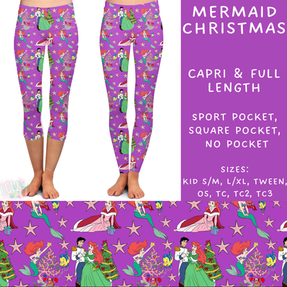 Batch #228 - Christmas Magic 2 - Closes 10/31 - ETA early/mid Dec - Mermaid Christmas Full and Capri Length Leggings