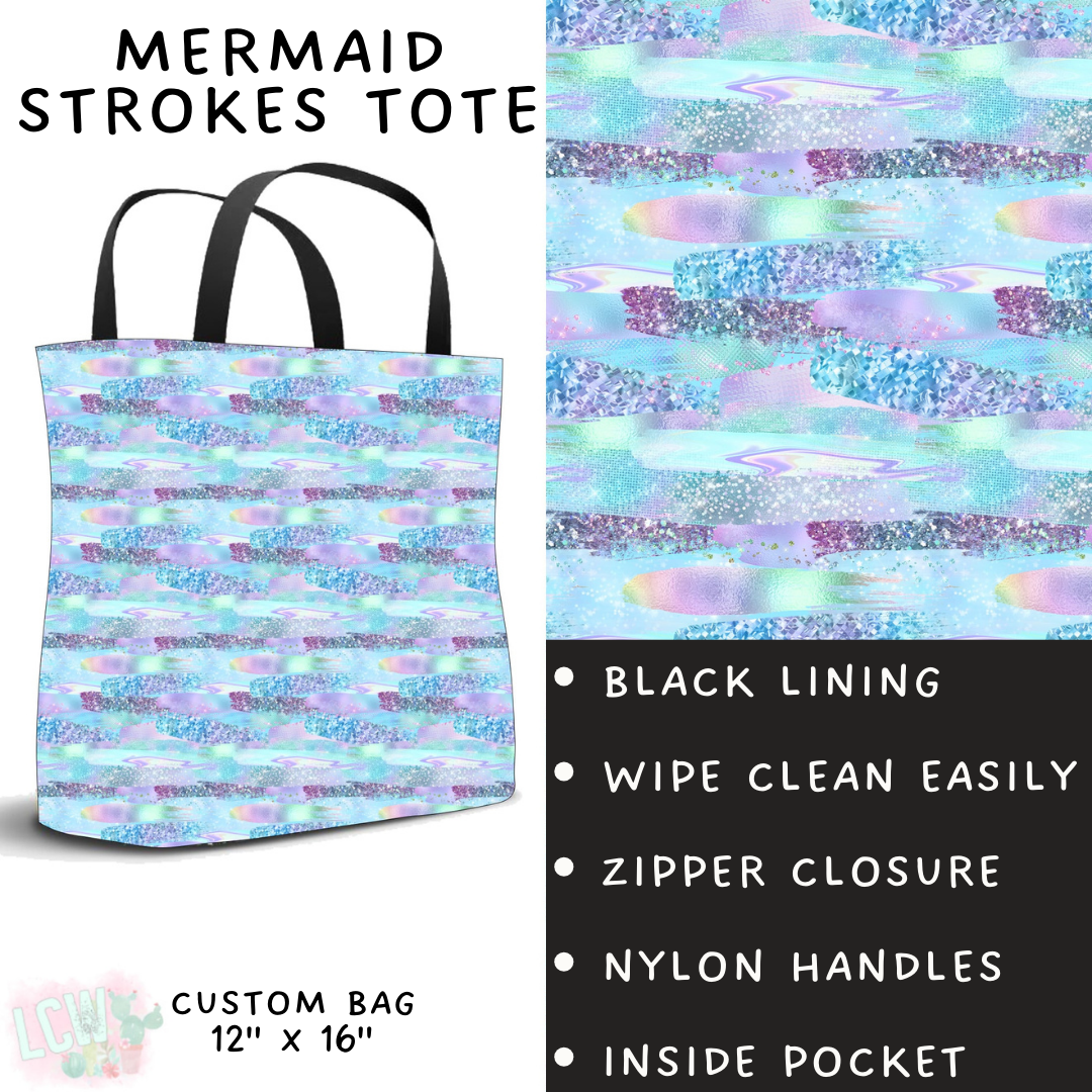 Batch #294 - Brush Strokes - Closes 2/26 - ETA mid/late April - Mermaid Strokes Tote