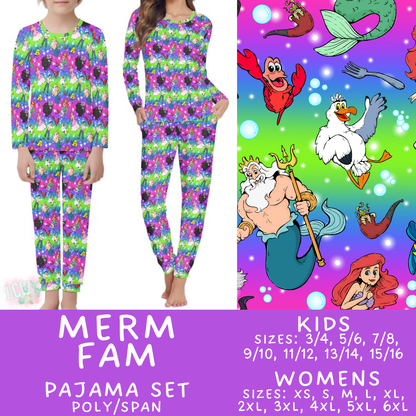 Batch #590 - Magical Family Pajamas - Closes 9/18 - ETA mid Nov - Merm Fam Women's & Kid's Pajama Set