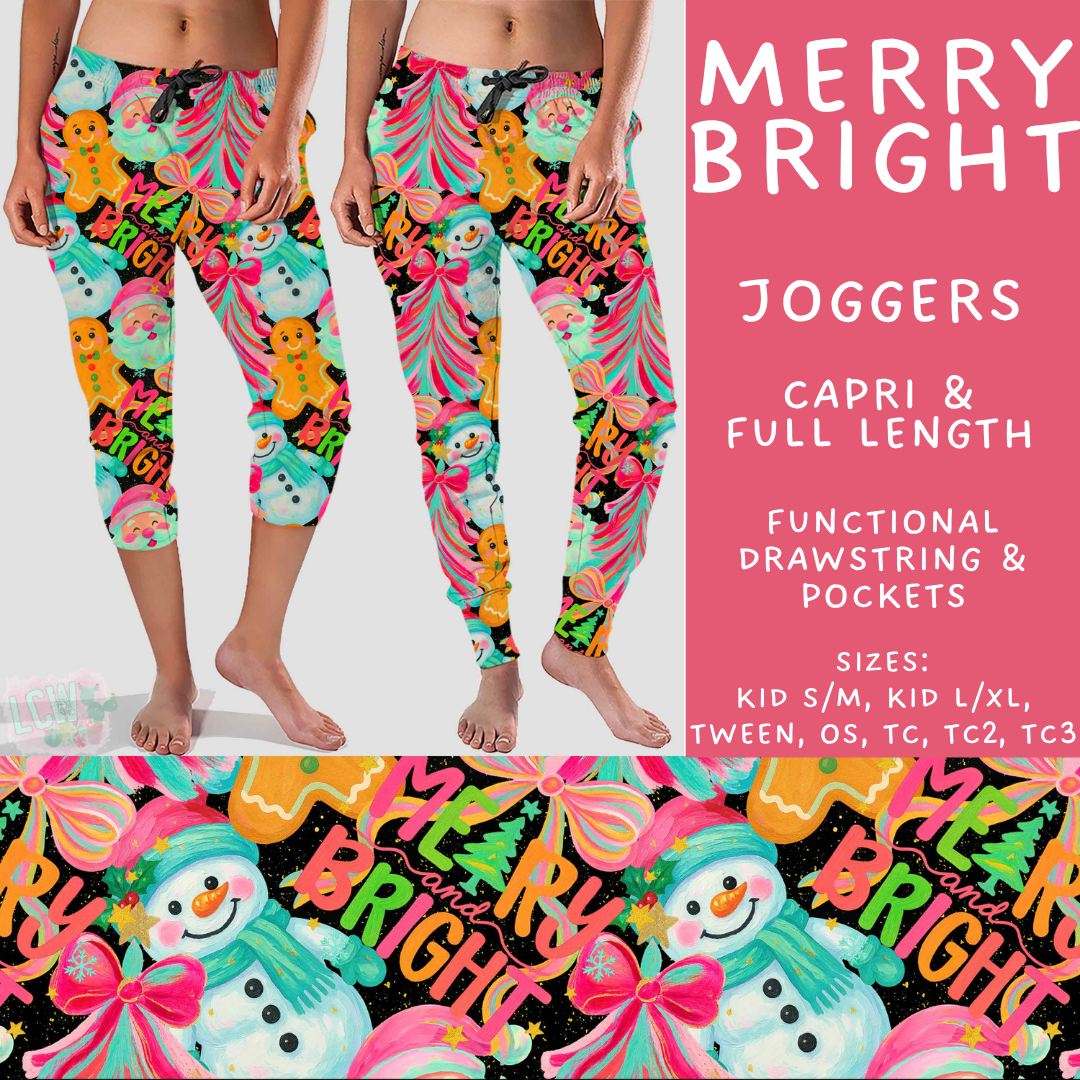 Batch #565 - Christmas in July 2 - Closes 8/5 - ETA early October - Merry Bright Full and Capri Length Joggers