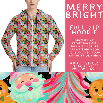 Batch #565 - Christmas in July 2 - Closes 8/5 - ETA early October - Merry Bright Full Zip Hoodie