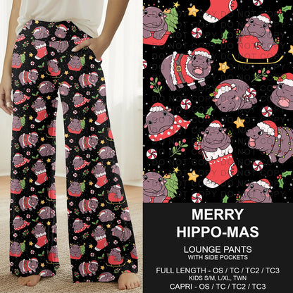 B303 - Preorder Merry Hippo-mas Lounge Pants (Closes 7/26. ETA: early Oct.)