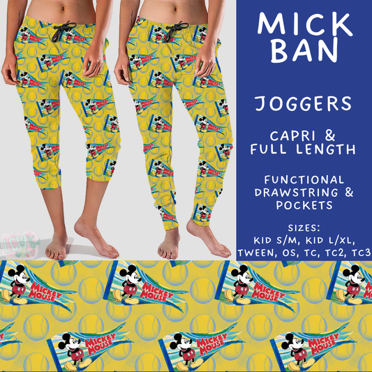 Batch #542 - Pennant Banner Collection - Closes 6/12 - ETA mid August - Mick Ban Full and Capri Length Joggers