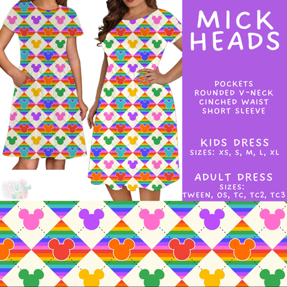 Batch #552 - Magical Faves 22 - Closes 7/6 - ETA early Sept - Mick Heads Adult & Kids Dresses