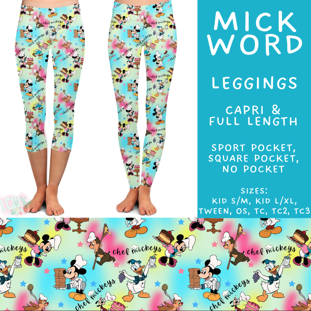 Batch #608 - Magic in Words - Closes 11/4 - ETA early Jan - Mick Word Full and Capri Length Leggings