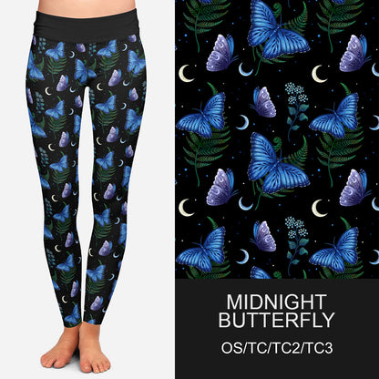 RTS - Midnight Butterfly Leggings