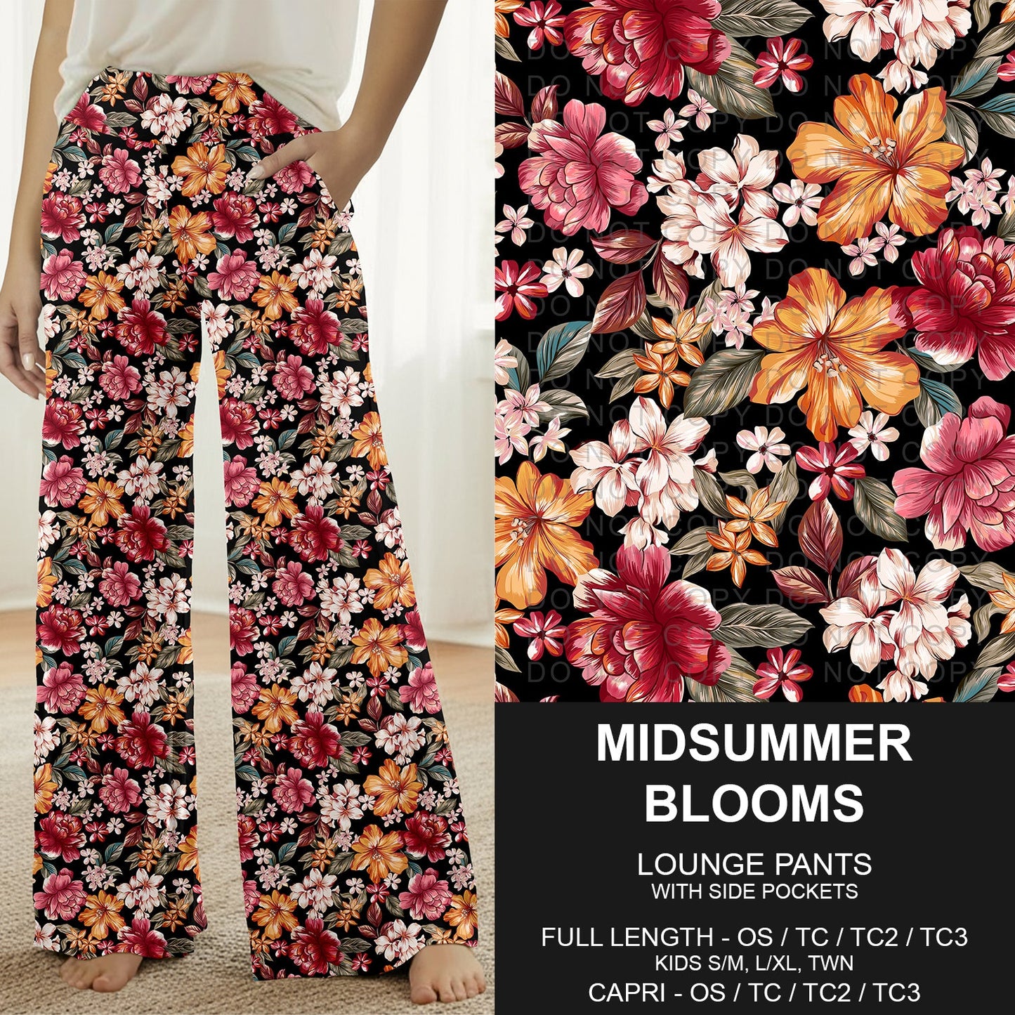 B310 - Preorder Midsummer Blooms Lounge Pants (Closes 8/30. ETA: late Oct.)