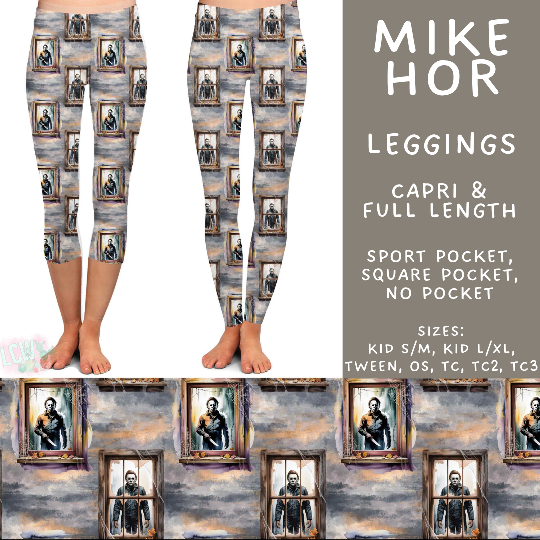 Batch #571 - Horror Windows - Closes 8/17 - ETA mid Oct - Mike Hor Full and Capri Length Leggings