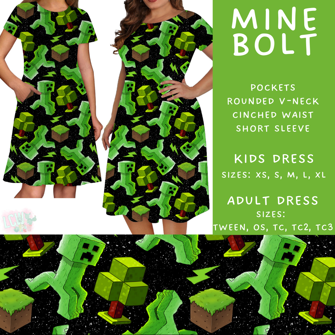 Batch #479 - Cool Characters 11 - Closes 1/21 - ETA mid/late March - Mine Bolt Adult & Kids Dresses