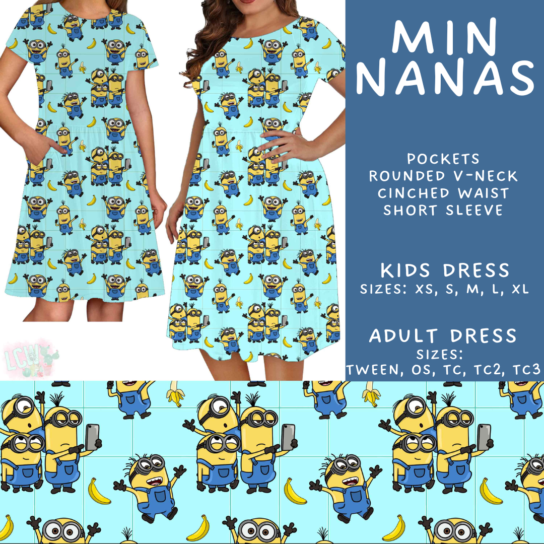 Batch #555 - Cool Characters 7 - Closes 7/13 - ETA mid Sept - Min Nanas Adult & Kids Dresses