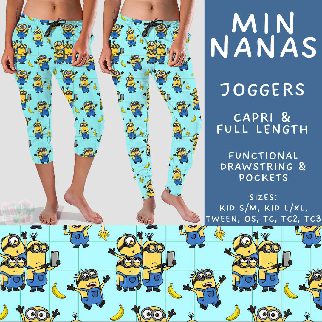 Batch #555 - Cool Characters 7 - Closes 7/13 - ETA mid Sept - Min Nanas Full and Capri Length Joggers