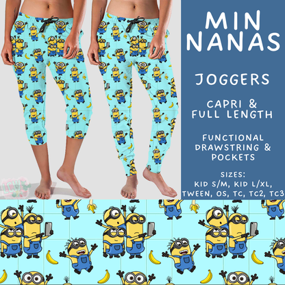 Batch #555 - Cool Characters 7 - Closes 7/13 - ETA mid Sept - Min Nanas Full and Capri Length Joggers