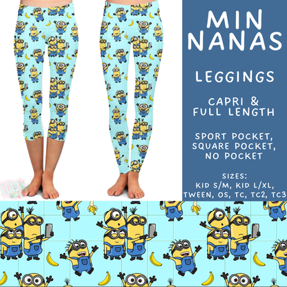 Batch #555 - Cool Characters 7 - Closes 7/13 - ETA mid Sept - Min Nanas Full and Capri Length Leggings