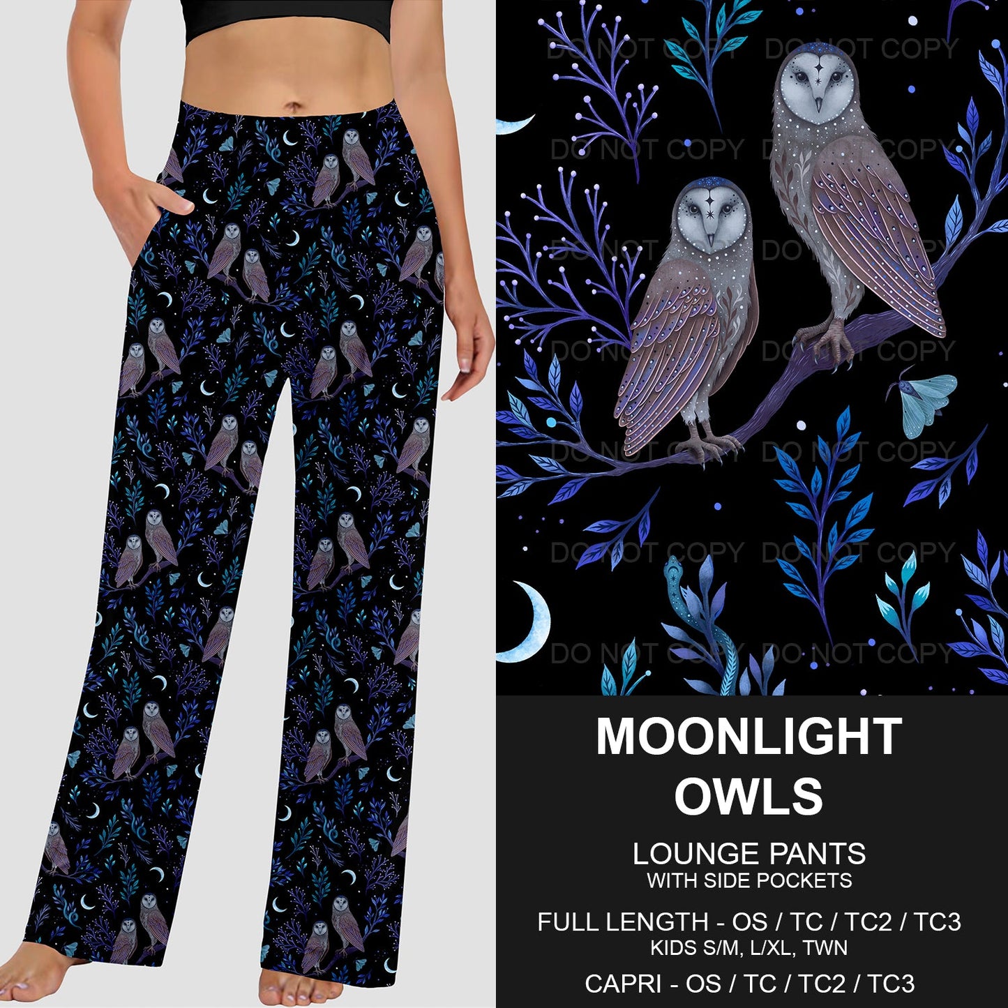 B206 - Preorder Moonlight Owls Lounge Pants (Closes 1/19. ETA: mid April)