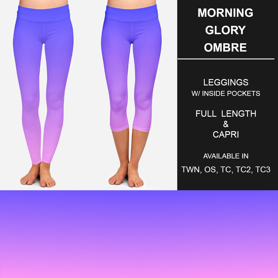 RTS - Morning Glory Ombre Leggings w/ Pockets