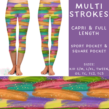 Batch #294 - Brush Strokes - Closes 2/26 - ETA mid/late April - Multi Strokes Full and Capri Length Leggings