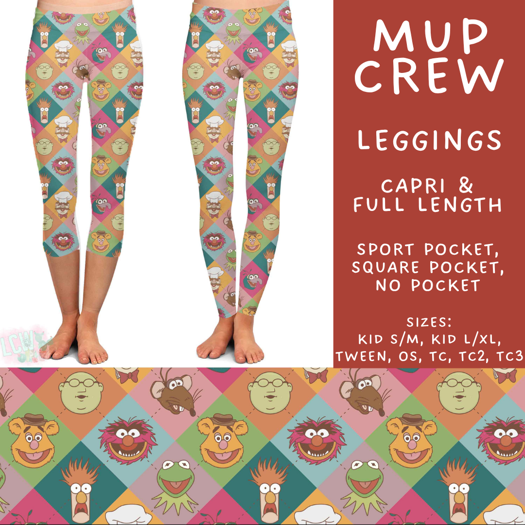 Batch #555 - Cool Characters 7 - Closes 7/13 - ETA mid Sept - Mup Crew Full and Capri Length Leggings