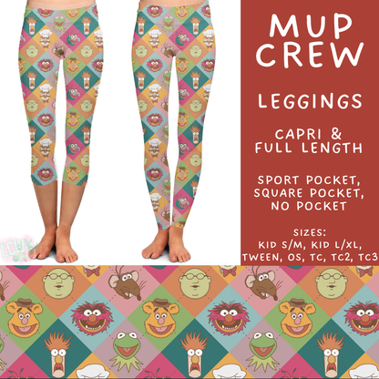 Batch #555 - Cool Characters 7 - Closes 7/13 - ETA mid Sept - Mup Crew Full and Capri Length Leggings
