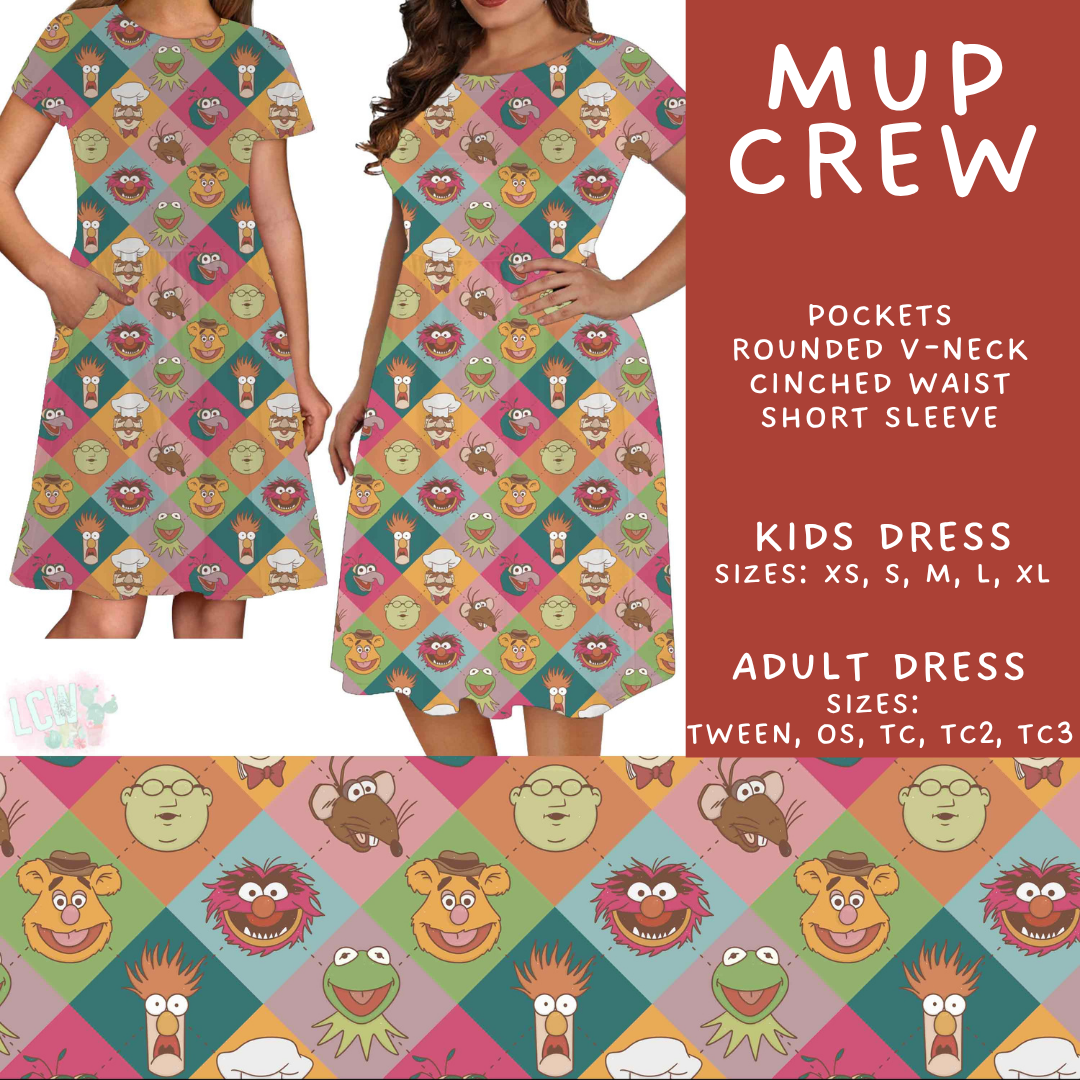 Batch #555 - Cool Characters 7 - Closes 7/13 - ETA mid Sept - Mup Crew Adult & Kids Dresses