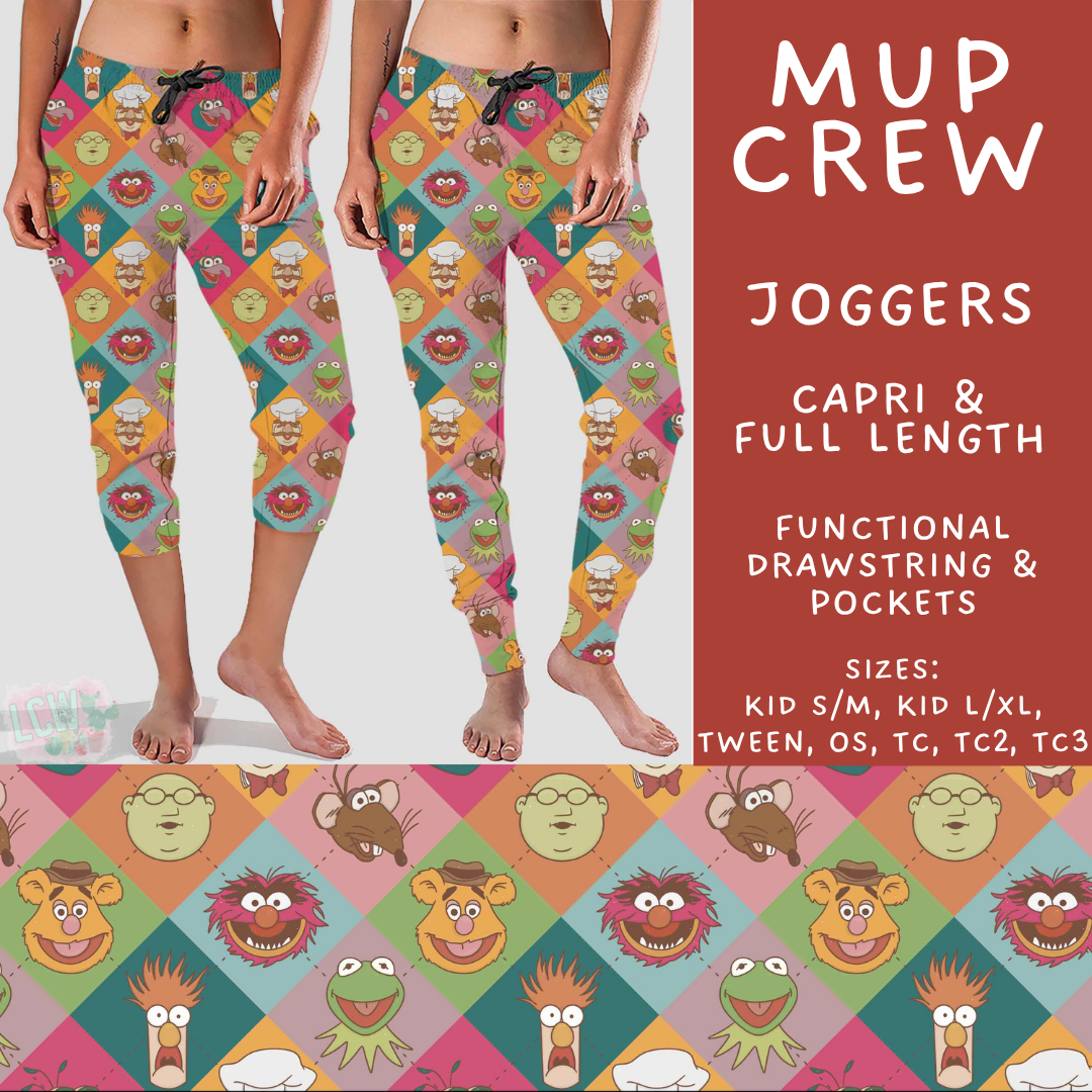 Batch #555 - Cool Characters 7 - Closes 7/13 - ETA mid Sept - Mup Crew Full and Capri Length Joggers