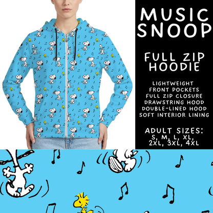 Batch #561 - June Request Run - Closes 7/27 - ETA late Sept - Music Snoop Full Zip Hoodie